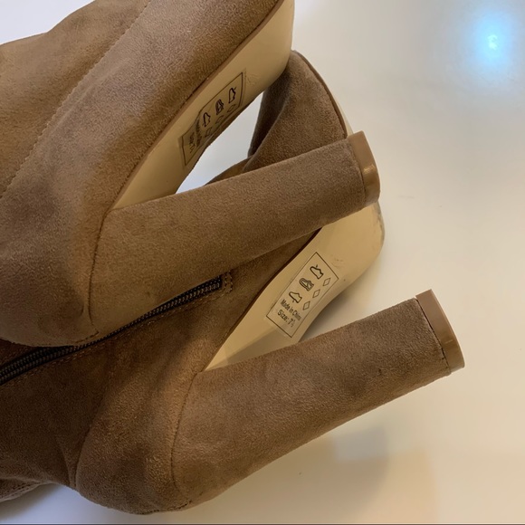 Womens Dark Taupe Agaci Suede High Ankle Block Heels! - Picture 7 of 9